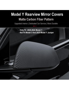 Protectores de Espejo Lateral ABS StarYtbl para Tesla Model Y 2021-2024 2