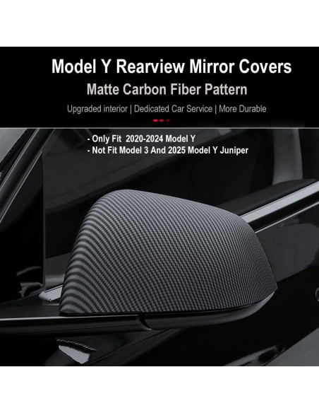 Protectores de Espejo Lateral ABS StarYtbl para Tesla Model Y 2021-2024