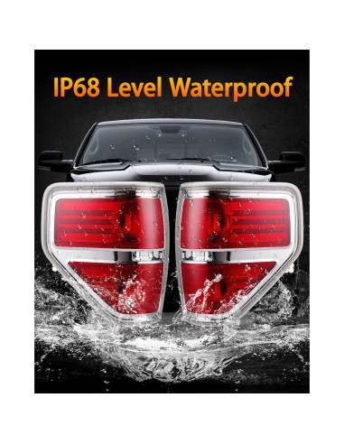 Luces Traseras de Freno OKLPF para Ford F150 2009-2014 Rojas
