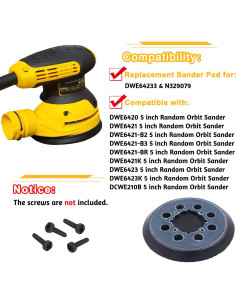 4 Almohadillas de Lijado 12.7 cm DeWalt DWE64233 Compatible 2