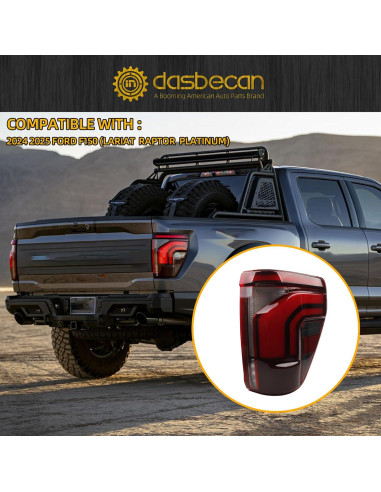 Luz Trasera LED Dasbecan Lado Pasajero Derecho Ford F150 2024-2025