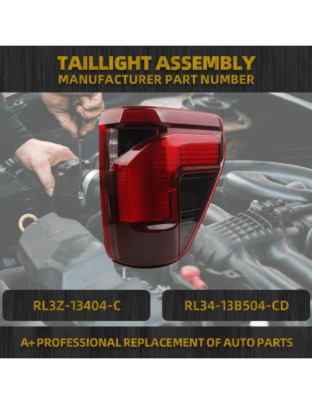 Luz Trasera LED Dasbecan Lado Pasajero Derecho Ford F150 2024-2025