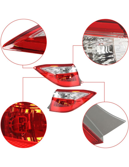 Luces Traseras Thomletha para Toyota Corolla 2014-2016