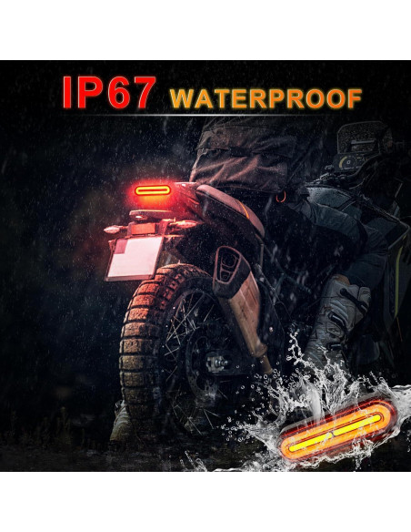 Luz Trasera LED iFunyLED 12V-80V 3 en 1 para Motocicleta