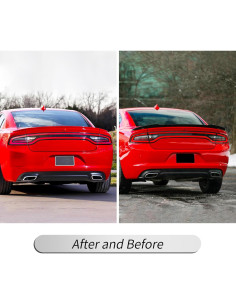 Alerón Trasero BDBO Negro Brillante para Dodge Charger 2011-2022 2