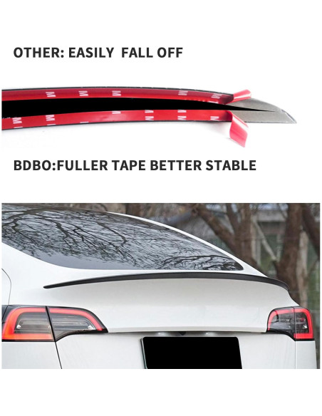 Alerón Trasero BDBO para Tesla Model Y 2020-2024 Negro Brillante