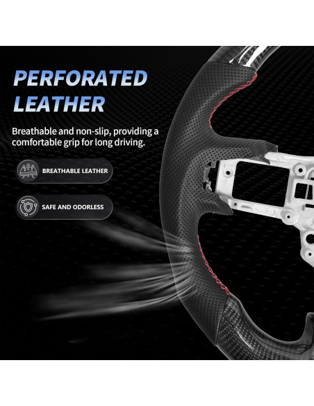 Volante de fibra de carbono EASSAFEX para Mustang 2018-2021