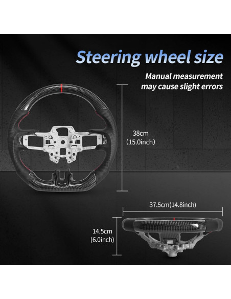 Volante de fibra de carbono EASSAFEX para Mustang 2018-2021