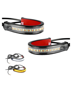 2 Tiras de Luz LED de Giro YTFRL para Motocicleta Impermeables