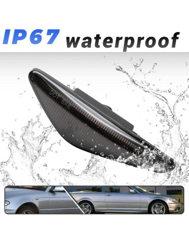 2 Pcs Luz de Marcador Lateral LED Ámbar BMW E46 2004-2006