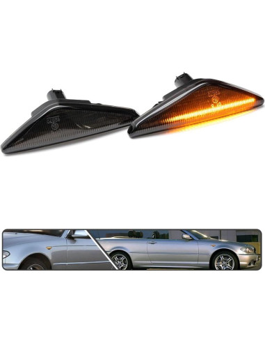 2 Pcs Luz de Marcador Lateral LED Ámbar BMW E46 2004-2006
