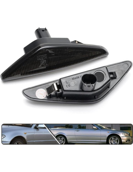 2 Pcs Luz de Marcador Lateral LED Ámbar BMW E46 2004-2006