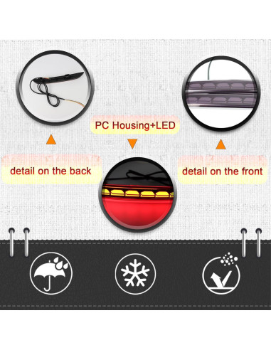 Lámparas de Niebla LED Ahumadas para Honda Civic 2022-2024