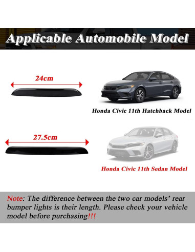 Lámparas de Niebla LED Ahumadas para Honda Civic 2022-2024