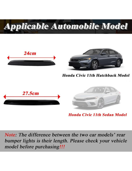 Lámparas de Niebla LED Ahumadas para Honda Civic 2022-2024