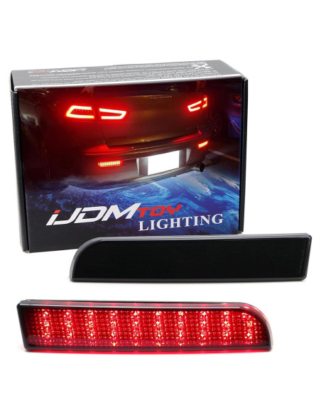 Luces Reflectoras LED Parachoques iJDMTOY Ahumadas para Mitsubishi
