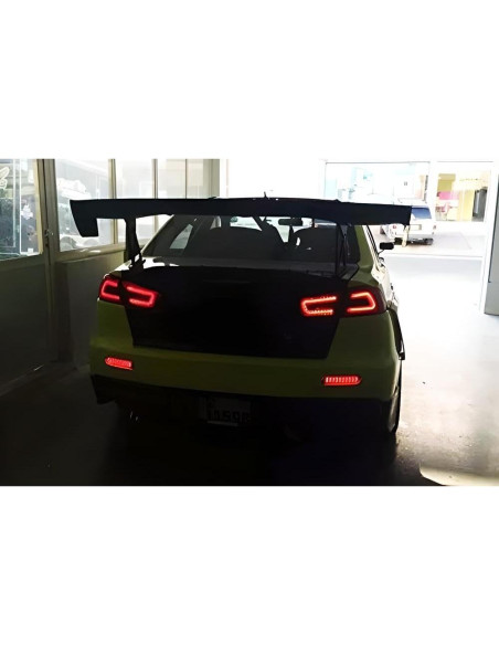 Luces Reflectoras LED Parachoques iJDMTOY Ahumadas para Mitsubishi