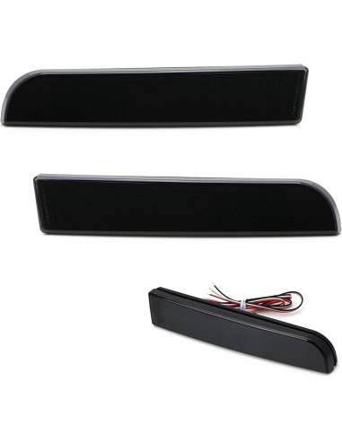 Luces Reflectoras LED Parachoques iJDMTOY Ahumadas para Mitsubishi