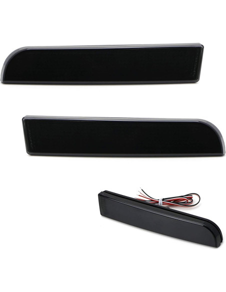 Luces Reflectoras LED Parachoques iJDMTOY Ahumadas para Mitsubishi