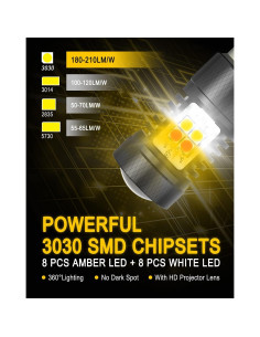 AUXITO 1157 Bombilla LED Switchback Doble Color 35000h 2