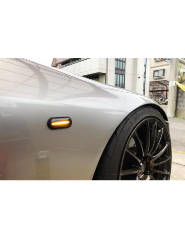 Kit Completo de Luz de Marcador Lateral LED Ahumado iJDMTOY para Honda S2000 2000-2009