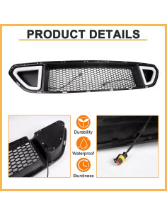 Parrilla Superior Del Parachoques Delantero DIBON AUTO 2015-2017 Ford Mustang 2