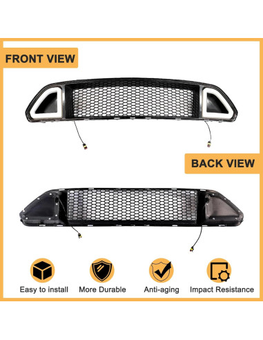 Parrilla Superior Del Parachoques Delantero DIBON AUTO 2015-2017 Ford Mustang
