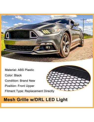 Parrilla Superior Del Parachoques Delantero DIBON AUTO 2015-2017 Ford Mustang