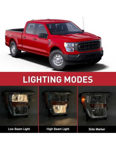 Faros halógenos Duolctrams OEM Ford F150 2021-2023 lado derecho