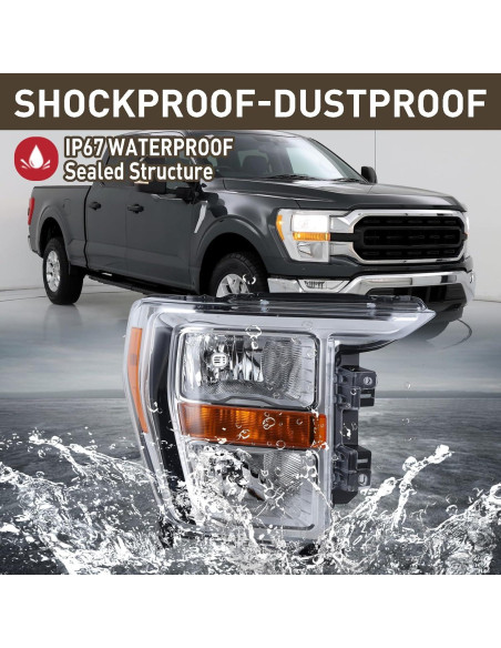 Faros halógenos Duolctrams OEM Ford F150 2021-2023 lado derecho