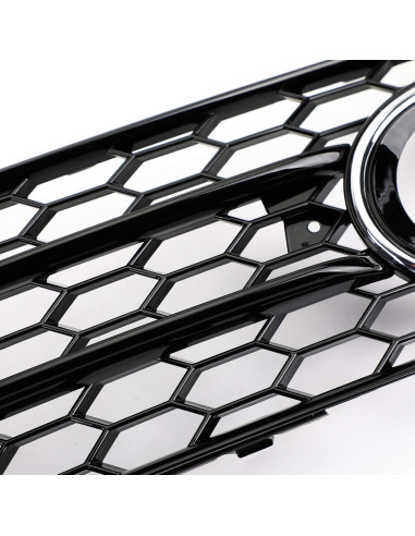 Rejilla de Parachoques Topteng para Luz de Niebla Audi A4/S4 2008-2012 Cromo