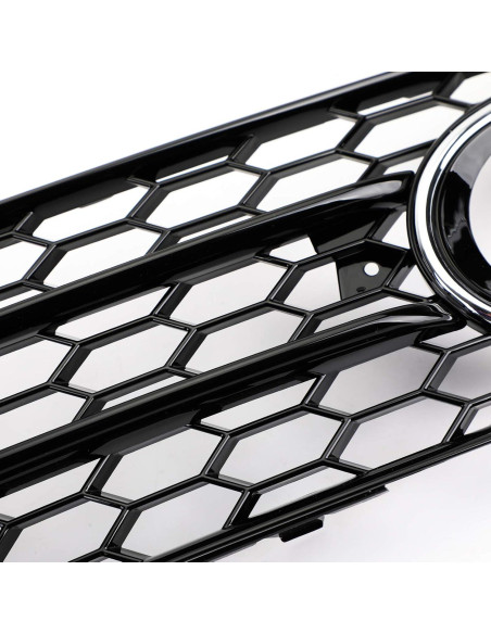 Rejilla de Parachoques Topteng para Luz de Niebla Audi A4/S4 2008-2012 Cromo