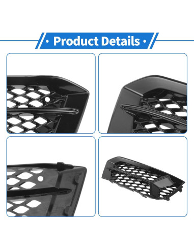 Cubiertas de Rejilla de Luz Antiniebla INFINAUTO para Audi A3 17-20