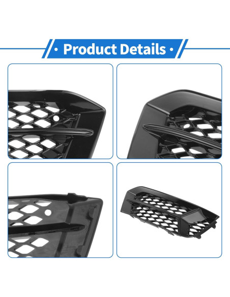 Cubiertas de Rejilla de Luz Antiniebla INFINAUTO para Audi A3 17-20