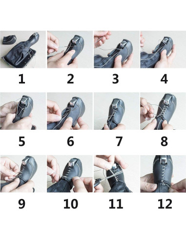 Cubierta de palanca de cambios de cuero JIECHEN para VW 2011-2019