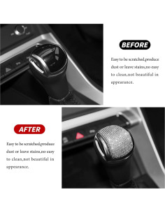 Cubierta de pomo de cambio Audi Q3 2019-2024 HHLOU Brillante 2