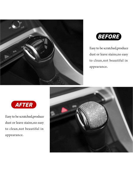 Cubierta de pomo de cambio Audi Q3 2019-2024 HHLOU Brillante