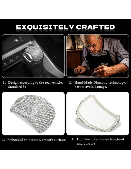 Cubierta de pomo de cambio Audi Q3 2019-2024 HHLOU Brillante