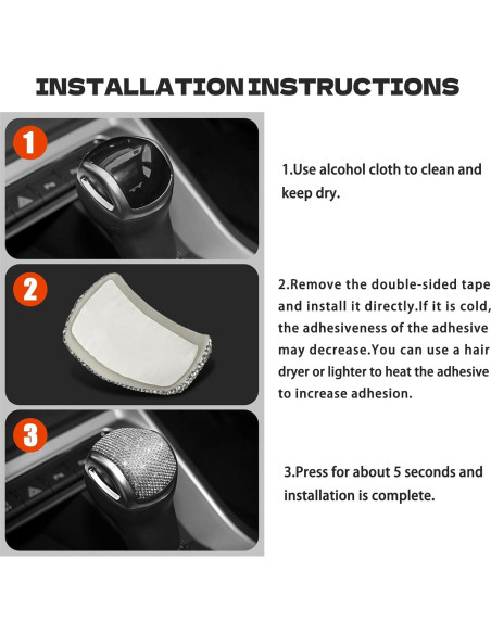 Cubierta de Palanca de Cambios Cristal CONGCONG para Audi Q3 2019-2024