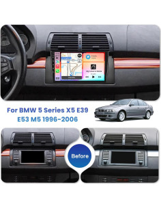 Estéreo de coche Android Inefala 9" 2G+64G para BMW E39 E53 M5 2