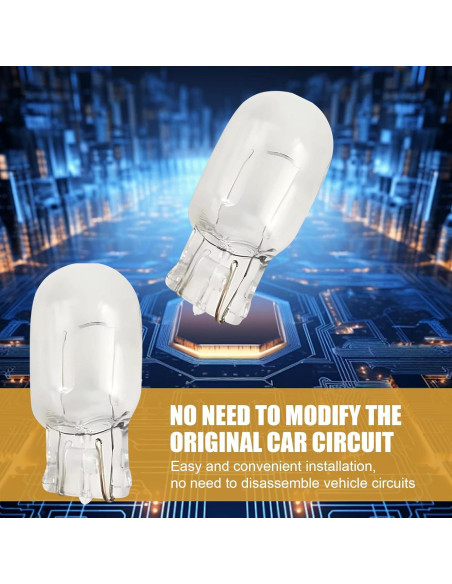 10 Bombillas de Luz de Freno T20 DACIRTY 440 LM Blanco