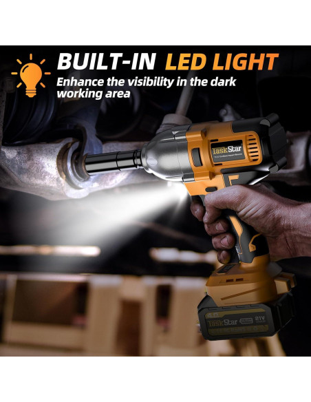 Llave de impacto inalámbrica TaskStar 1/2" 1200N-m 21V