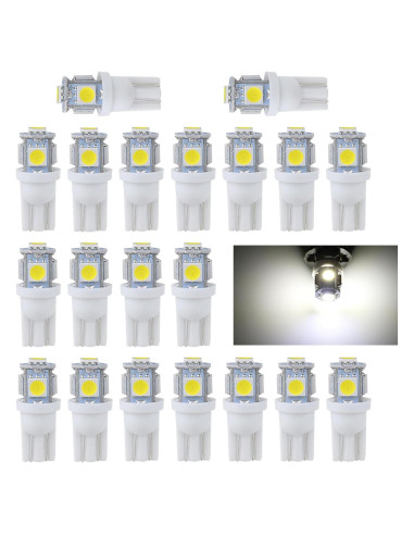 20 Bombillas LED T10 194 6000K Ferianl para Coche