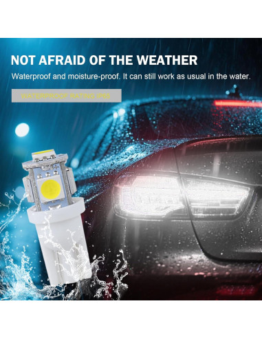 20 Bombillas LED T10 194 6000K Ferianl para Coche