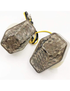 Indicadores LED Ahumados SAMDO para Motocicleta 12V - 2 Piezas 2