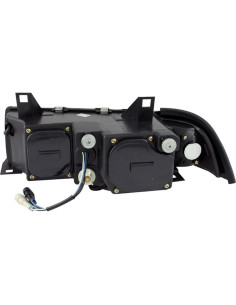 Faros Proyector Halo AnzoUSA 121325 para BMW E36 - Negro 2