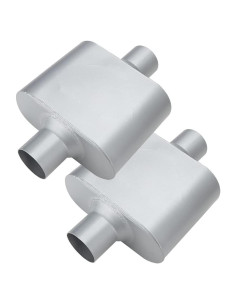 Silenciador A-KARCK 2.5" Entrada y Salida Central 2 Pcs