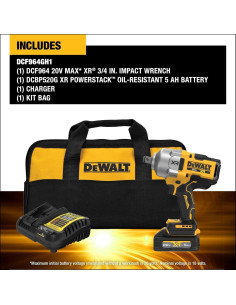 Llave de Impacto Inalámbrica DEWALT 20V MAX XR 3/4" 1925.5 Nm 2