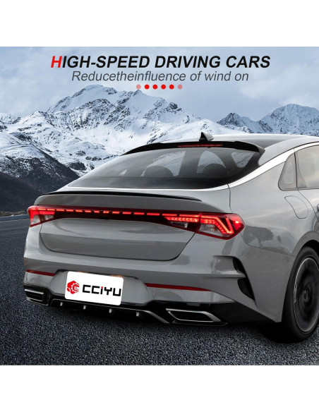 Alerón de Techo para Kia K5 2021-2023 - CCIYU ABS Negro