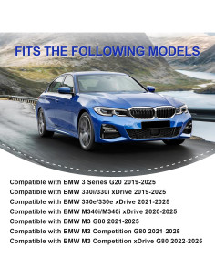 Alerón Trasero Negro Brillante Fancemot para BMW Serie 3 G20 2019-2025 2